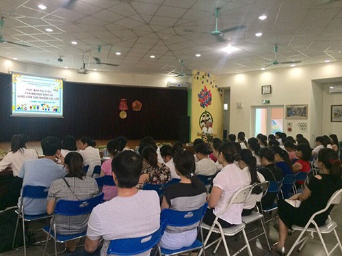 Trường MN Phúc Đồng tổ chức họp phụ huynh đầu năm học 2017 - 2018.